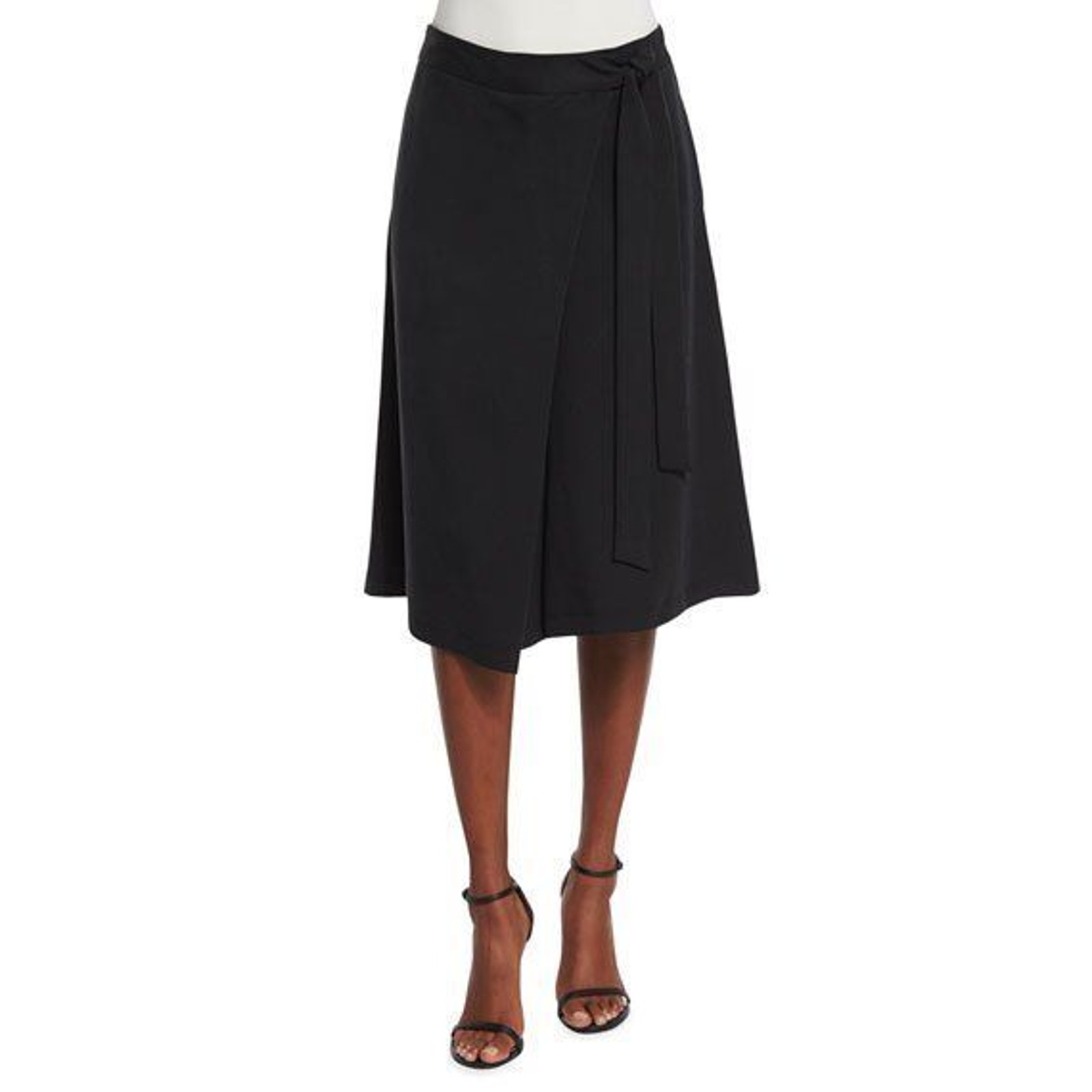 Kobi Halperin Black Tencel Faux Wrap Cropped Rowan Pants 6 Nwt